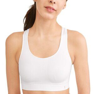 NWT Danskin Now white padded seamless cross-back sports bra, XL